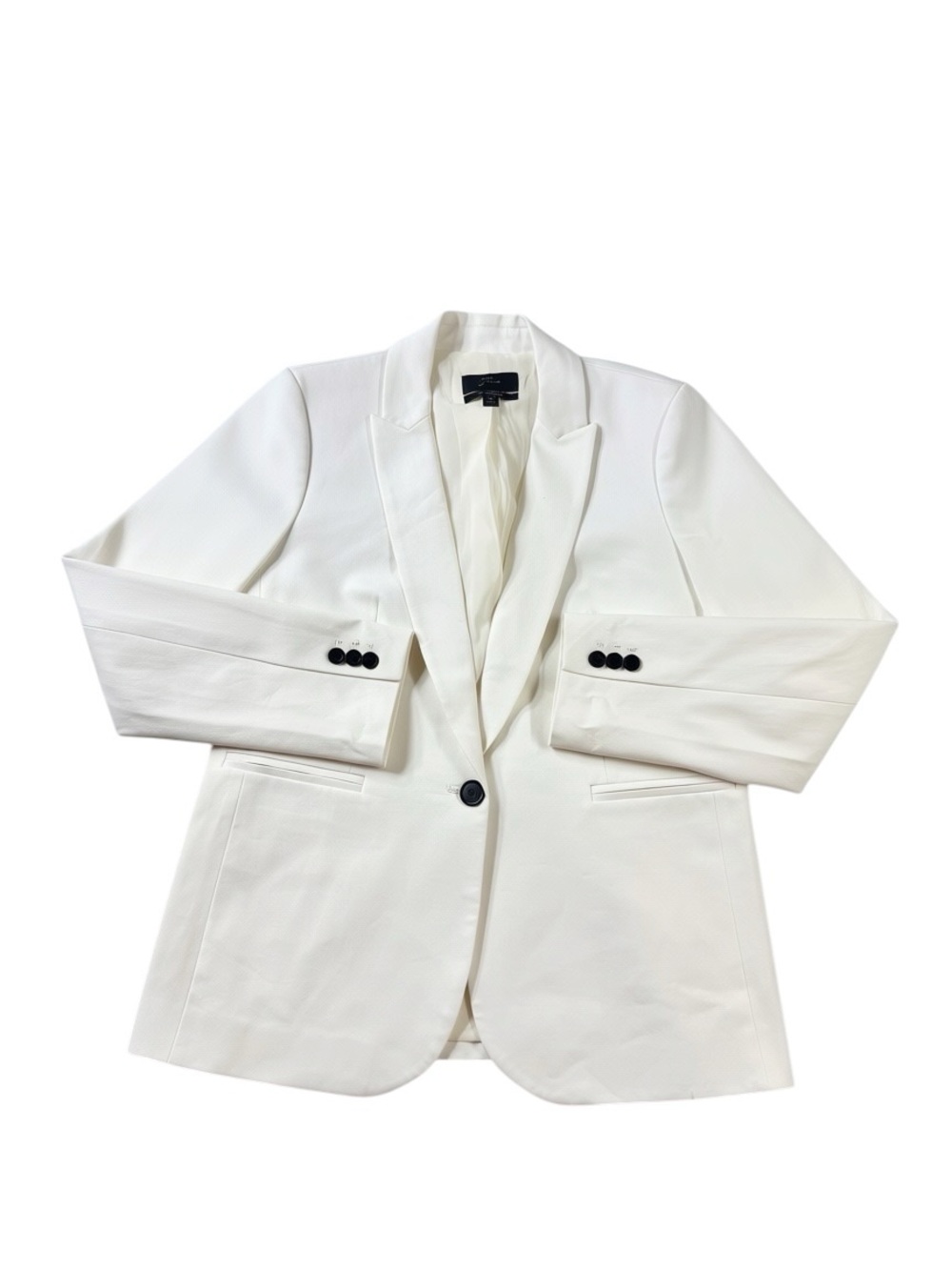 J. Crew Bi- Stretch White Single-Button Blazer Jacket Size 10 - Picture 7 of 12